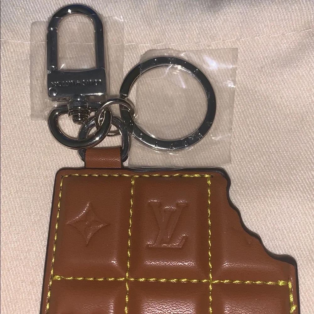 monogram chocolate purse/bag charm Keychain